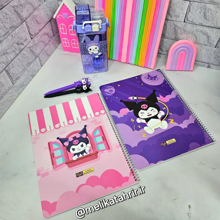 دفتر نقاشی سایز بزرگ سیمی سایز a4 طرح کرومی